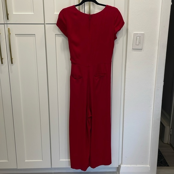 Maeve Grier Red Midi Wide Leg Jumpsuit - Picture 4 of 16